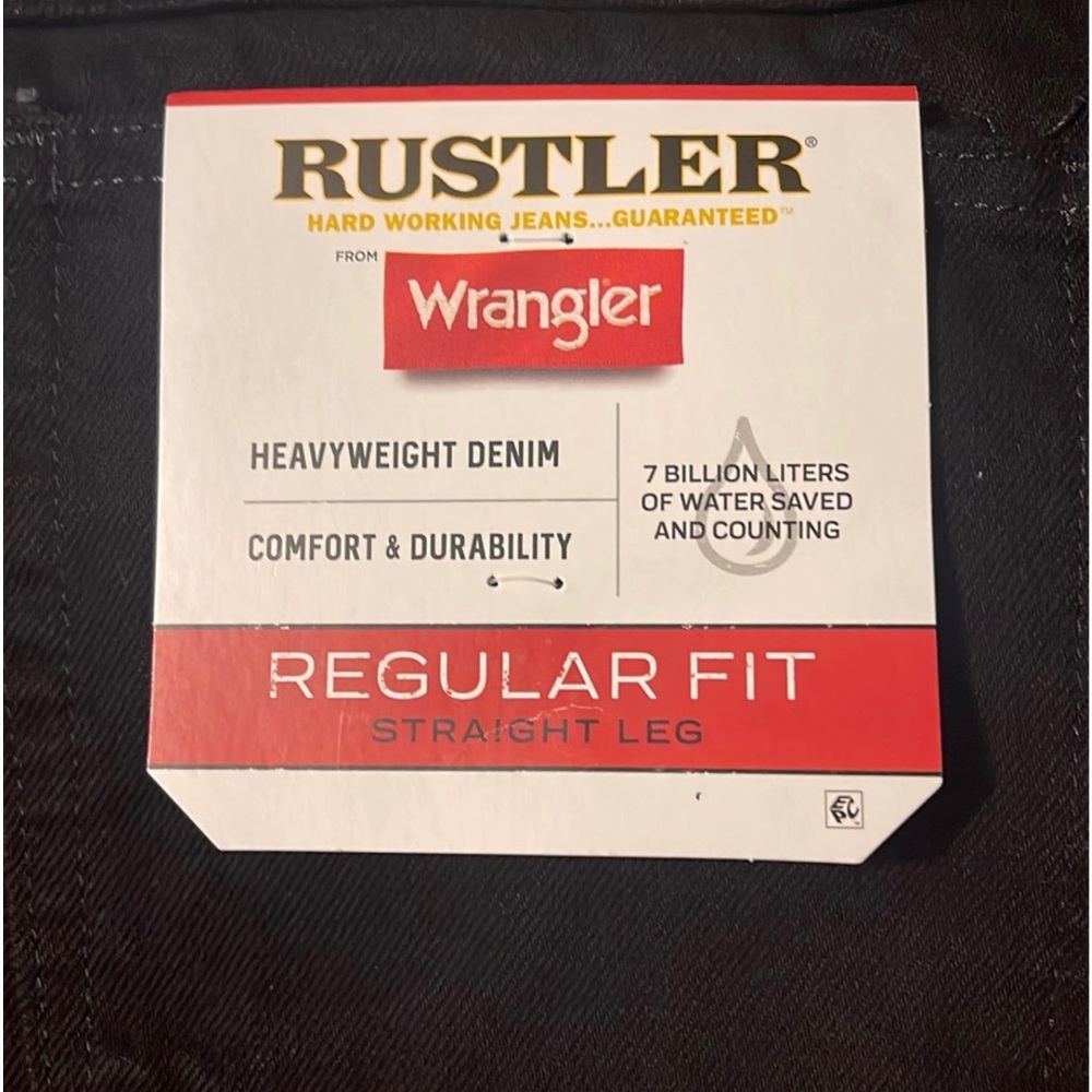 Black Rustler Wrangler jeans. Inseam 29” NWT